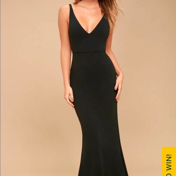 Lulus Melora Black Sleeveless V-Neck Maxi Dress Evening Formal - Picture 1 of 12